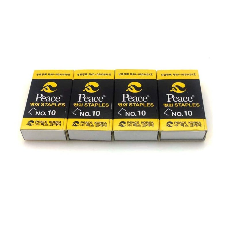 Peace Staples No.10 - Mini Staples Office School Supplies 4,000pcs (4 Boxes) - Image 1